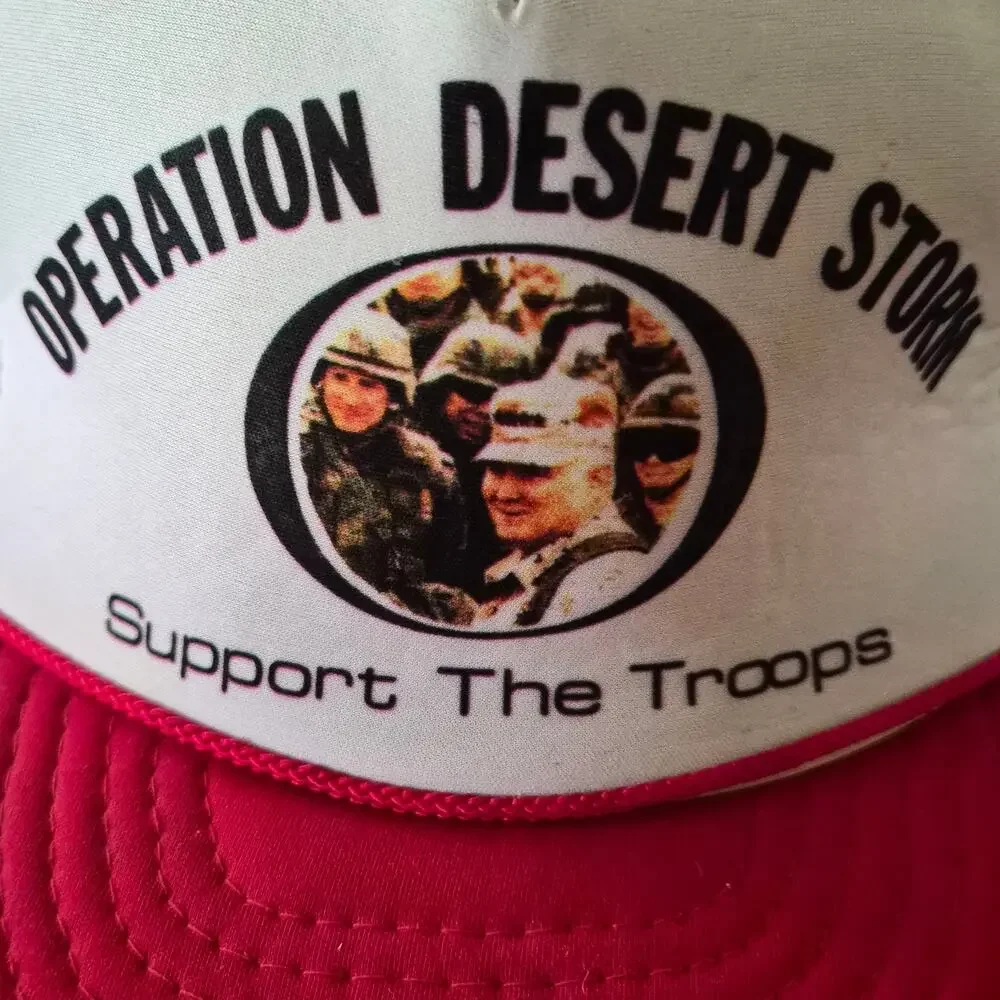 Vintage 1991 Operation Desert Storm Support The Troops Trucker Hat Nissin Cap